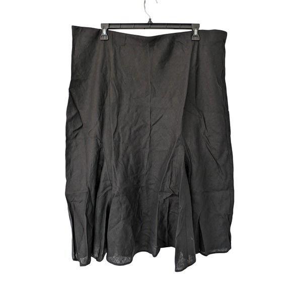 J. Crew Gwyneth Flounce Hem Slip Skirt Size 3X Black NWT $148‎ CN555